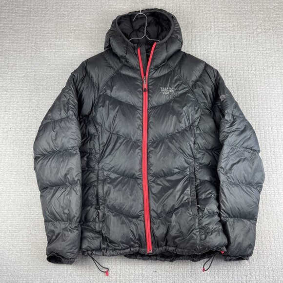 Mountain Hardwear Jacket Womens  Kelvinator Fill Goose Down  Hooded Grey Read* - Picture 1 of 16